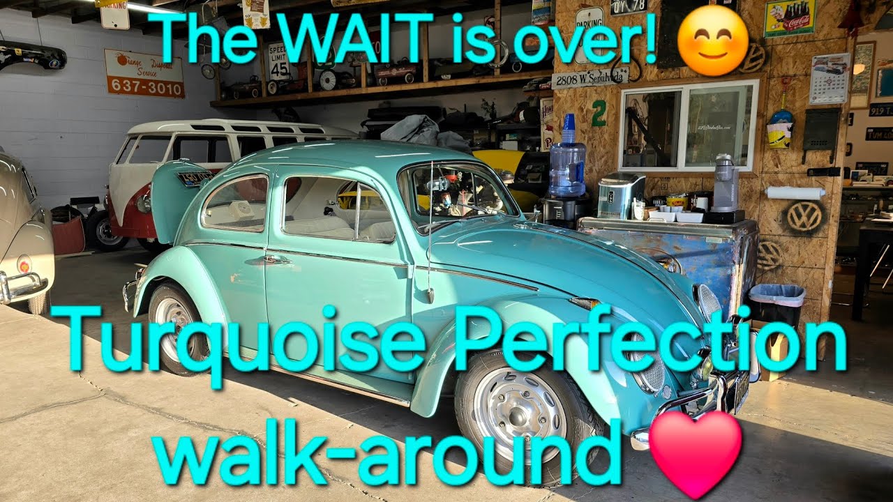 Экскурсия по VW Beetle 1962 года — Turquoise Perfection в магазине Vintage Classic Specialist!