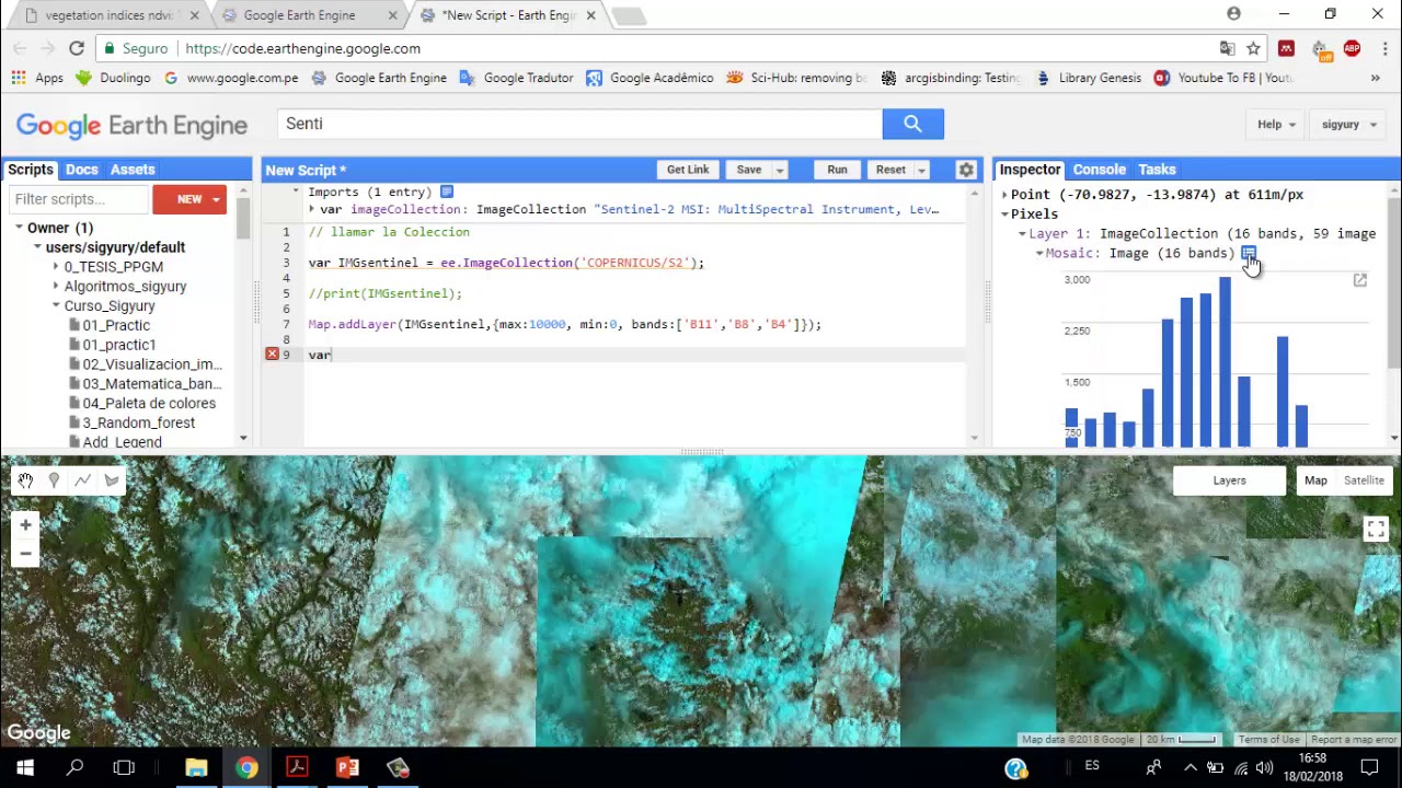 Google Earth Engine #14: Trabajo con colección de imágenes; Sentinel e Landsat