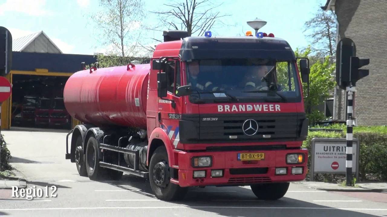 Waterwagens Brandweer Haarlem west prio 1 naar middelbrand