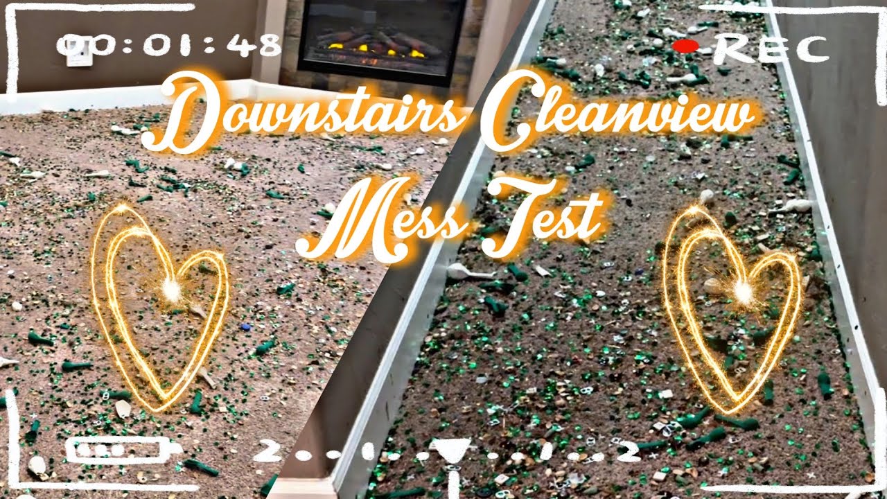 Downstairs Cleanview mess test w/ Shark 🦈 clean up 😍🥰