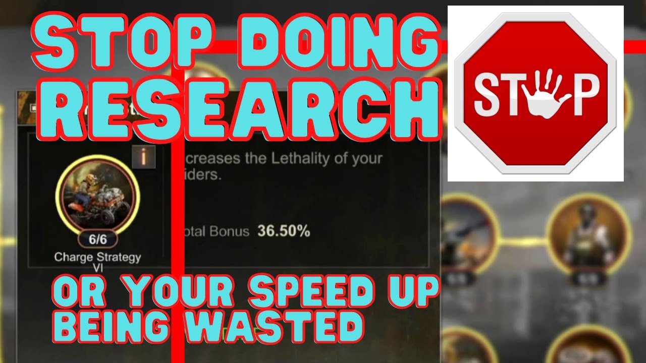 DONT WASTE YOUR RESEARCH SPEED UP - STATE OF SURVIVAL