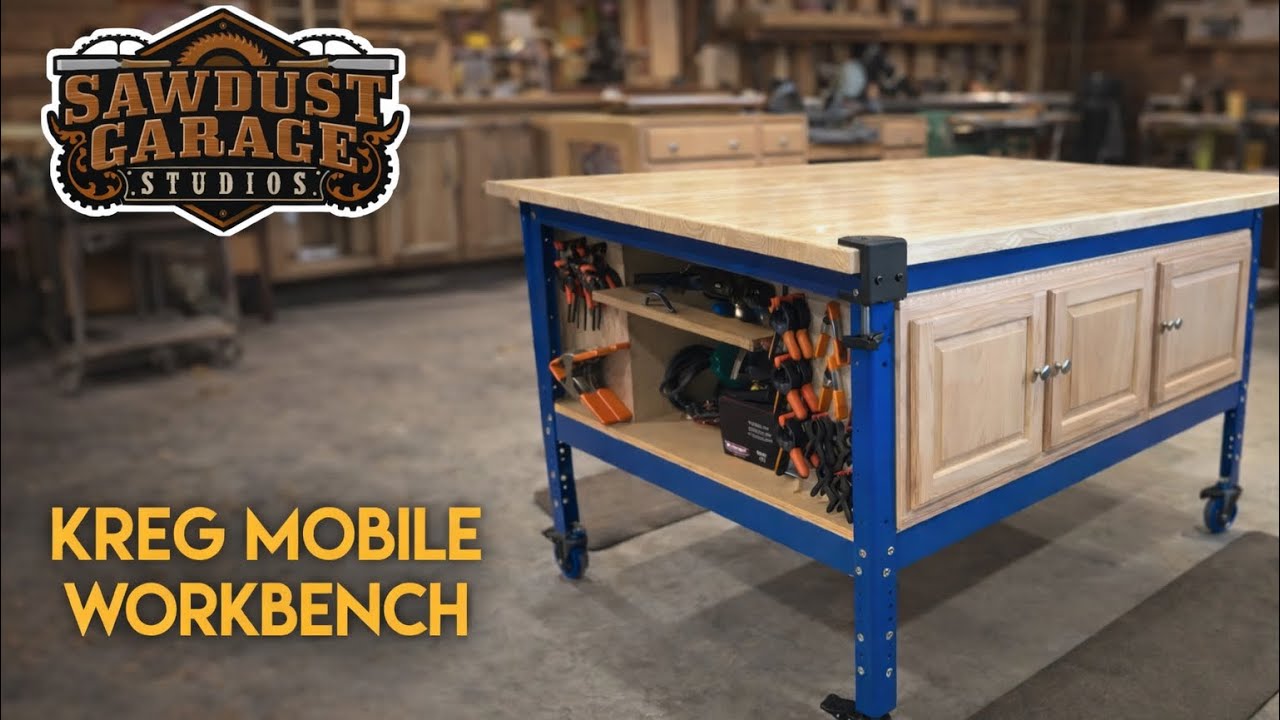 Kreg Tool Mobile Workbench Build Overview + Custom Storage