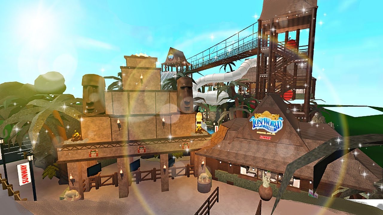 Amazing Waterpark Without Large Plot! •1.2M• [PART 1] (Tour & Speed Build) || Welcome to Bloxburg