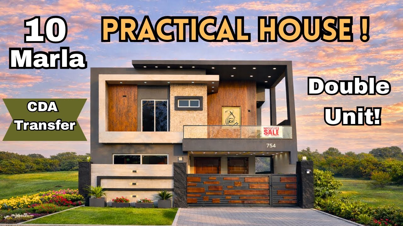 10 Marla Double Unit CDA Transfer Designer House For Sale In Bahria Town Islamabad 