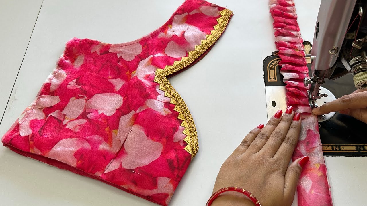 Designer Blouse Back Design | Frill Blouse Designs | Cutting And Stitching Back Neck Blouse Design