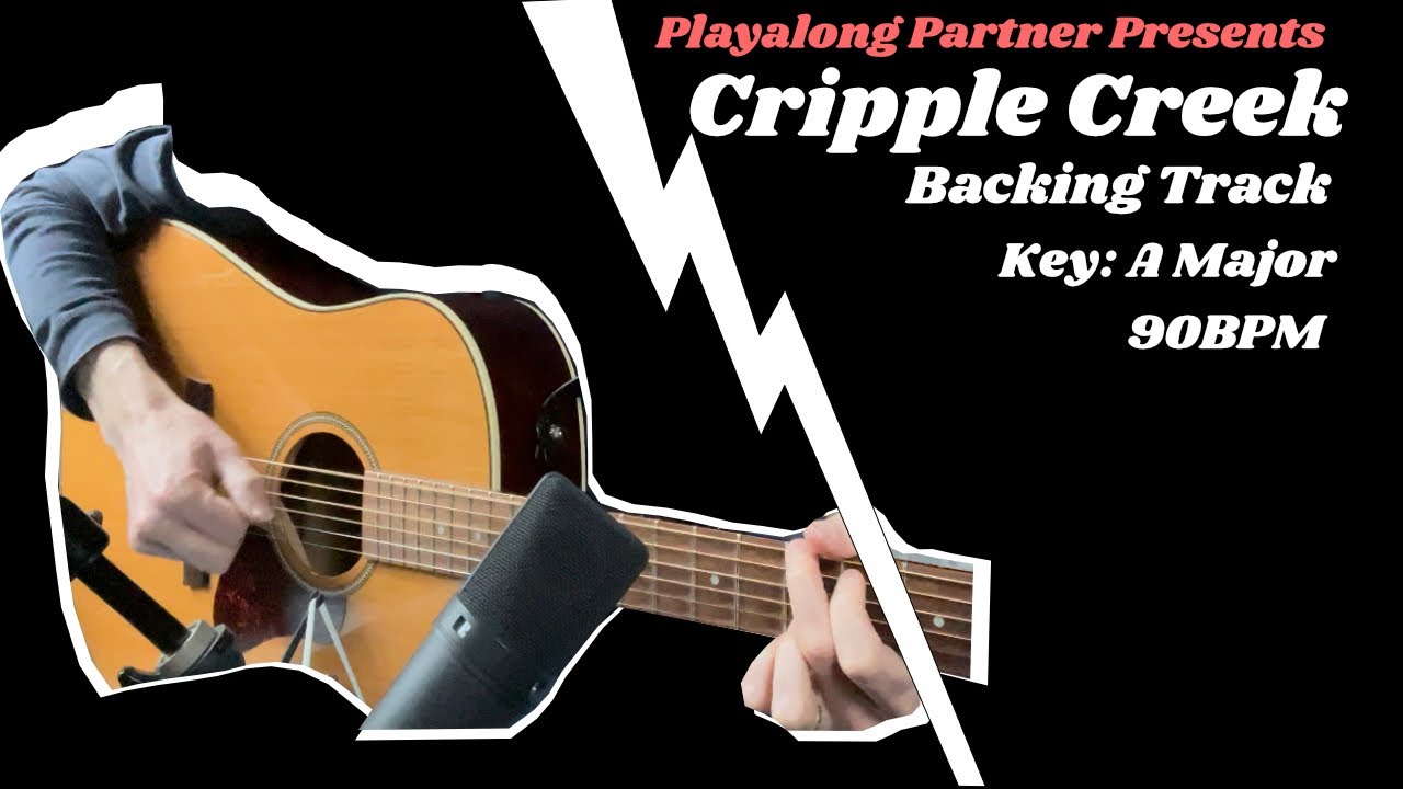 Cripple Creek - Backing Track - Key of A - 90BPM #guitar #fiddle #mandolin #banjo #bluegrass