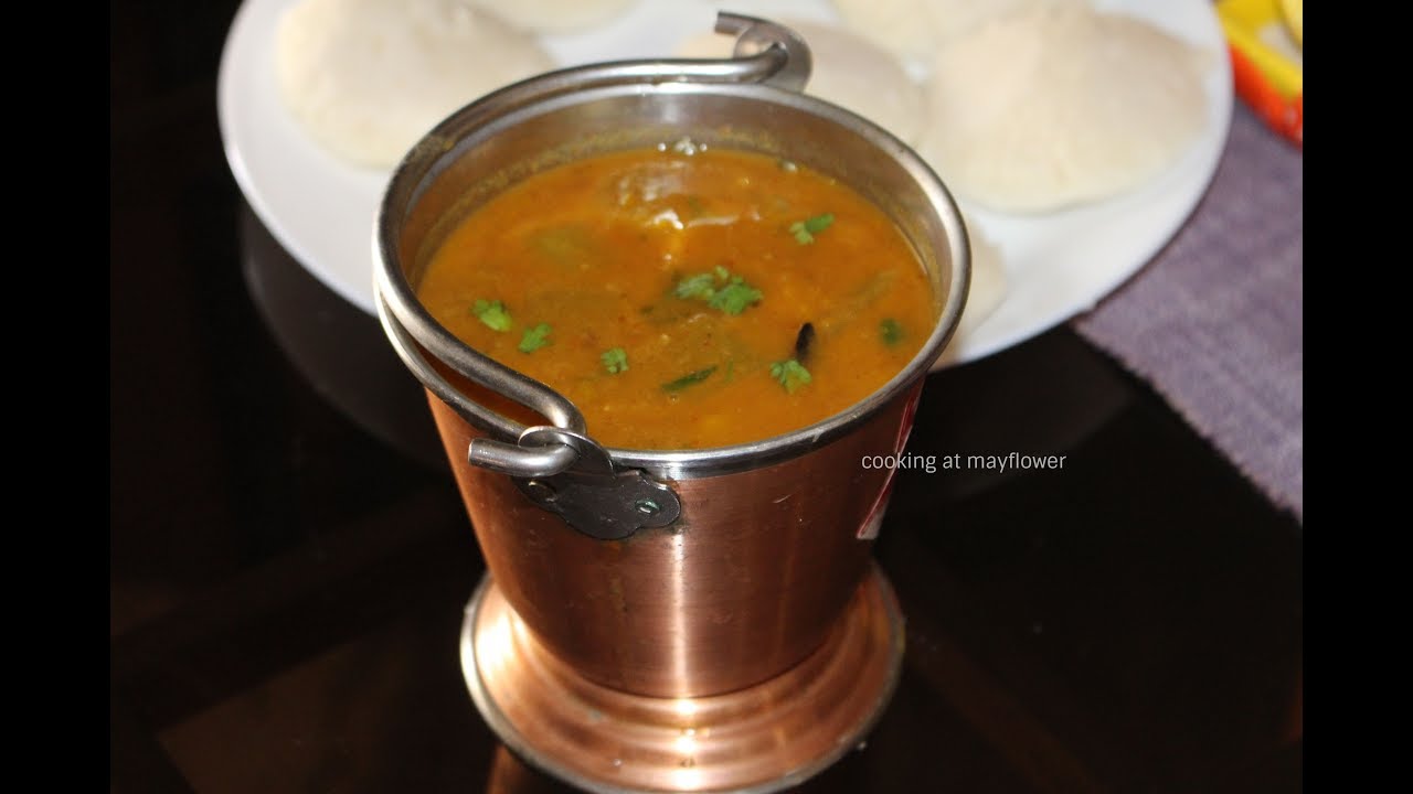 No Onion No Garlic Sambar / Varutharacha Sambar without Coconut