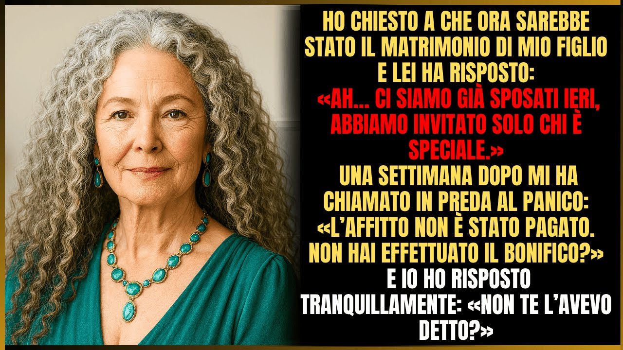 Quando ho chiesto l’orario del matrimonio di mio figlio, mia nuora: «Ci siamo sposati ieri…»
