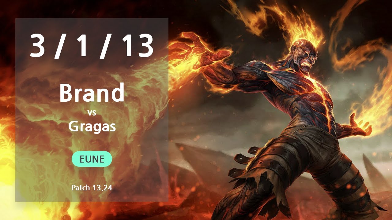 Brand Jungle vs Gragas - EUNE Challenger Patch 13.24
