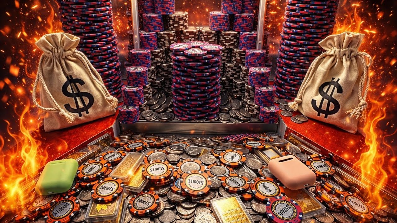 Starting with 30 Quarters high limit coin pusher