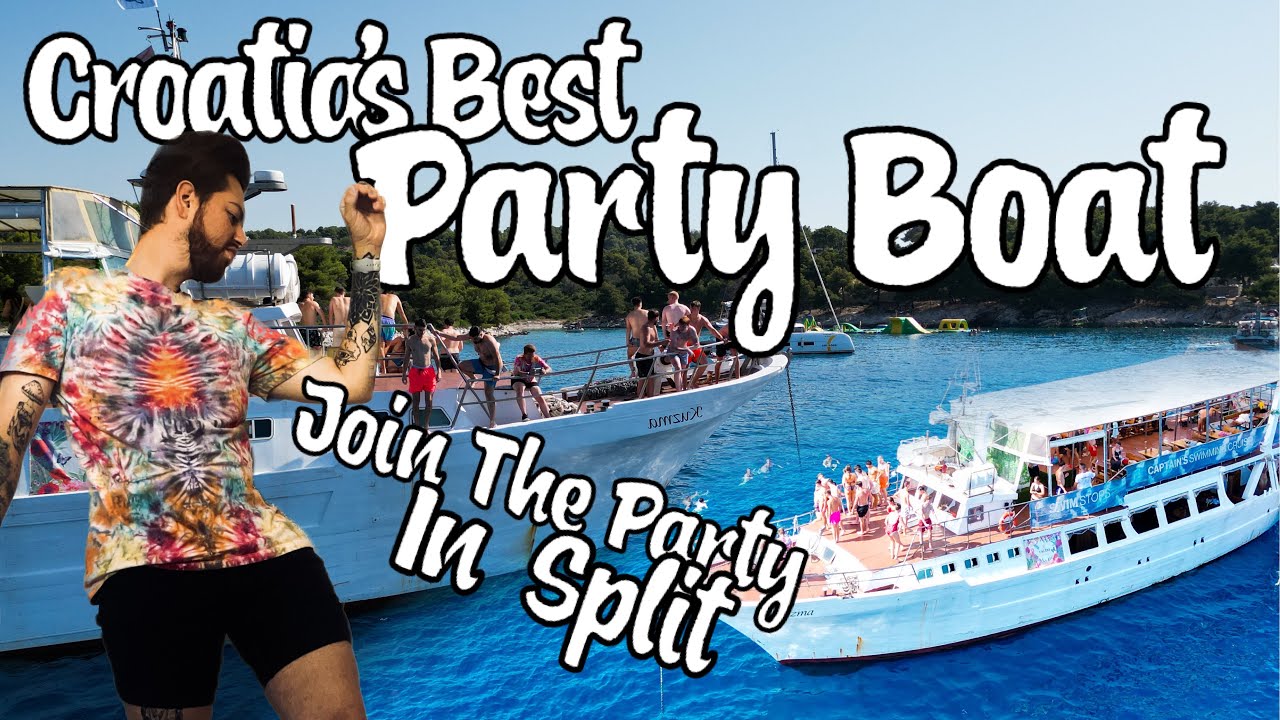 Croatia Travel Vlog Day 5 🌍Crazy Boat Party in Split - Captain's Boat Party🌍