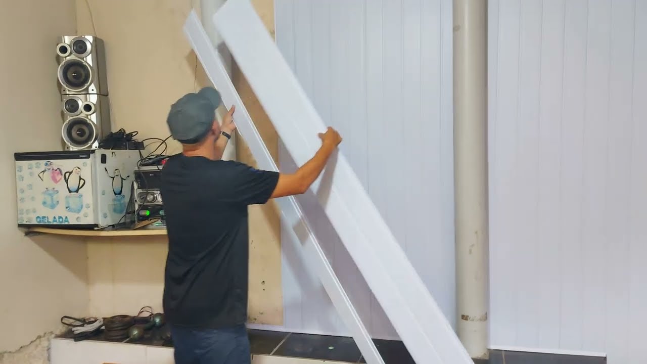 Passo a passo como fazer uma parede de forro PVC.. ferramentas no link abaixo.