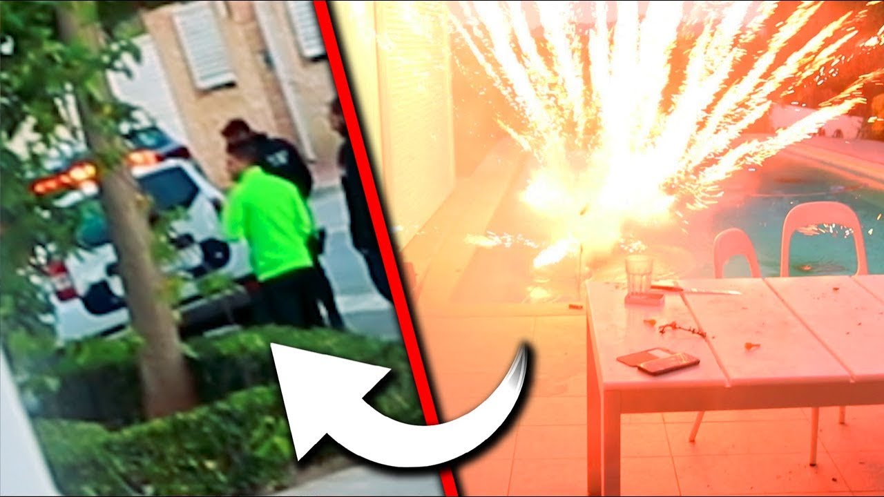 COHETE MUY EXPLOSIVO SALE MUY MAL!!       *Policías en nuestra casa*