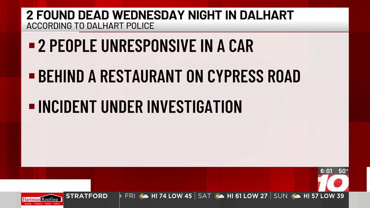 Dalhart police investigating after 2 found dead Wednesday night