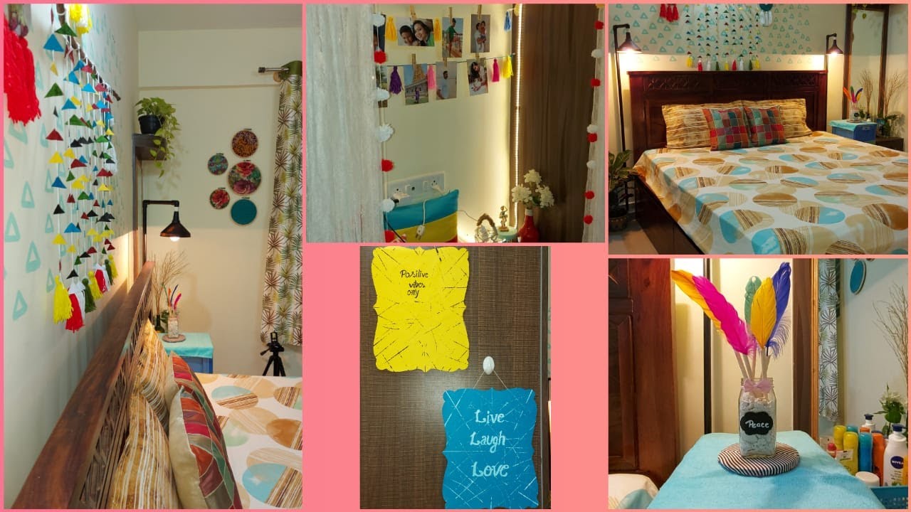 Bedroom Makeover On A Budget|Low Cost DIY| Indian Room Makeover And Decoration Ideas|DIY Floor Lamp
