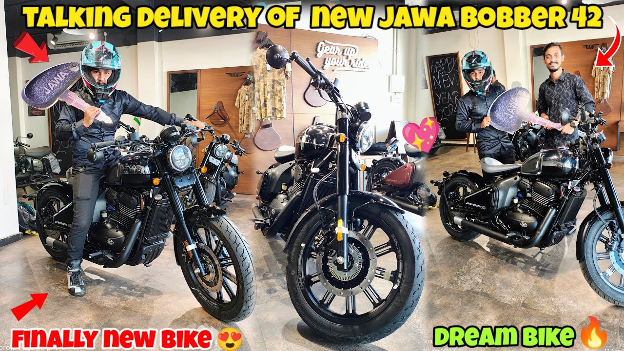 Taking Delivery Of Dream Bike JAWA 42 😍 | 2024 JAWA 42 Bobber❣️| First Ride! @Biker Boy Baban