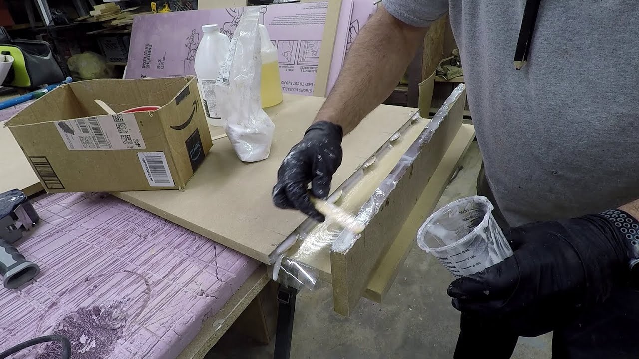 How I seam 2 pieces of MDF using Stone Coat Quick Coat epoxy resin and biscuits.
