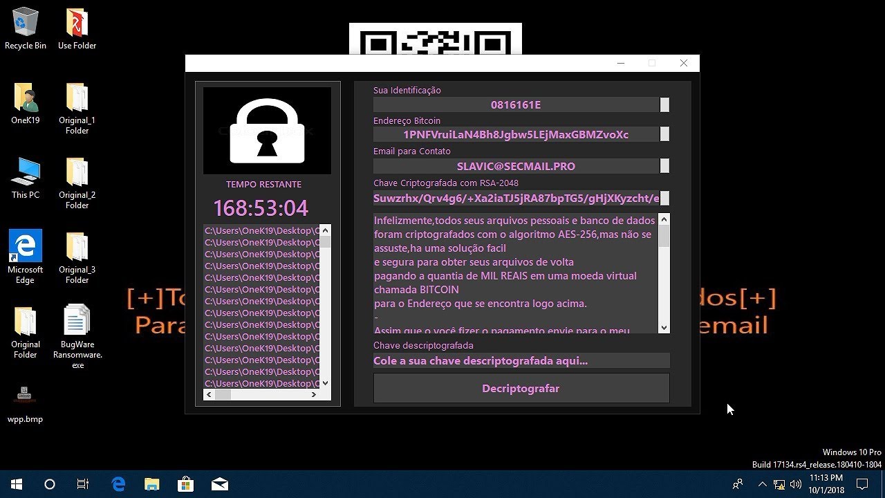 AppCheck Anti-Ransomware : BugWare Ransomware (.[SLAVIC@SECMAIL.PRO].CRIPTOGRAFADO) Block Video