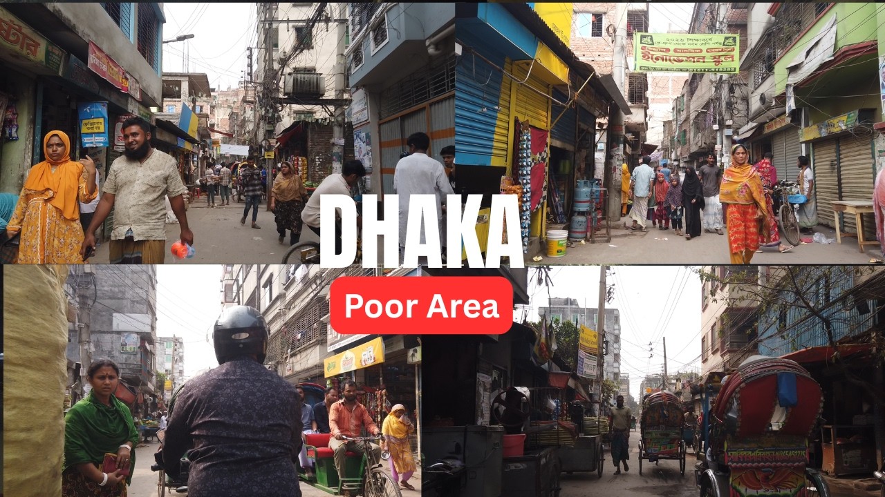 Dhaka Poor Area Walking Tour Kamrangichar At Day Time. Bangladesh Poor Area Walking Tour