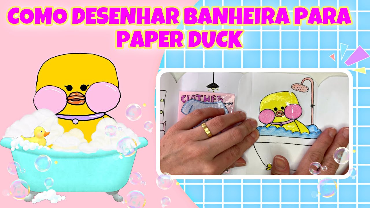 COMO DESENHAR UMA BANHEIRA PARA PAPER DUCK | Paper Duck House