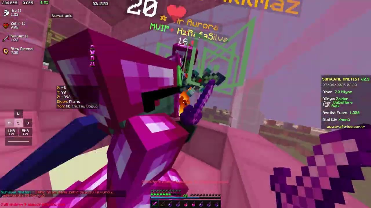 +100 SP Lİ PATLIYAN CLLER / 25X KRAL ZEHİR KESME / DUEL PVP / SURVİVAL AMETİST