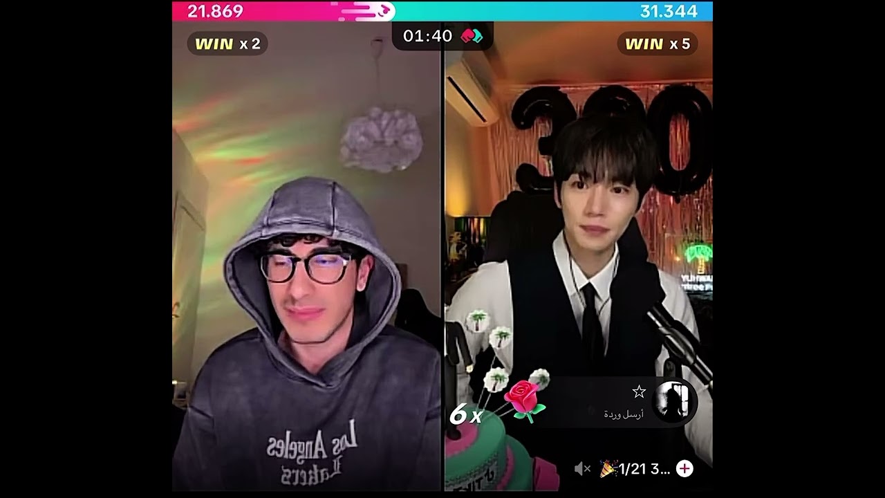 بث علاء الدين مع كوري Aladdin with Korean boy🧞‍♂️😂