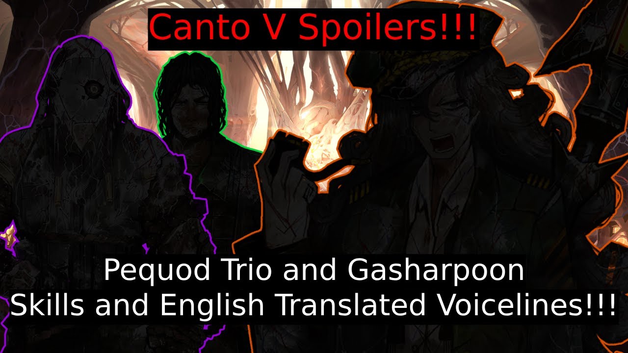 (CHECK CC FOR FIXES)Pequod Trio and Gasharpoon All Skills and English Translated Voicelines | Limbus