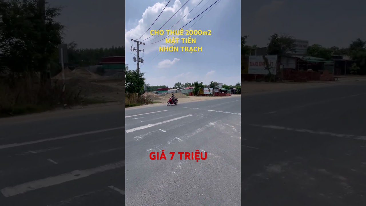 CHO THUÊ NHÀ ĐẤT NHƠN TRẠCH ĐỒNG NAI 2000M2-7 TRIỆU CALL 0906927181