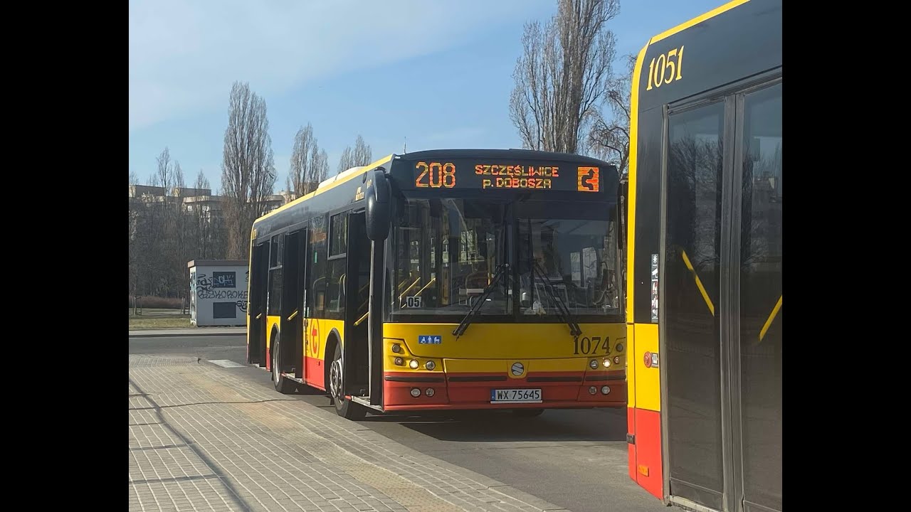 Nieudany przejazd linią 208 [1074] z Szczęśliwice (p.Dobosza) do Szczęśliwice (2 wariant)