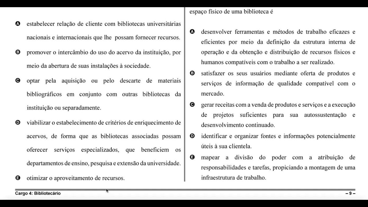 Análise de provas em Biblioteconomia - questões DPU #esquenta