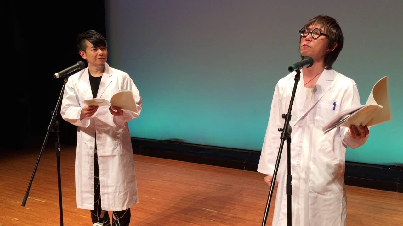 声優の平川大輔さんと岸尾だいすけの朗読劇「博士と博士」リハーサル風景　（MC 松原大典くん） DKHi! Channel Hi!Talk20160518