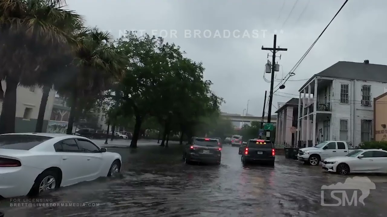 04-10-24 New Orleans, LA-Flash Flood Emergency drone and ground
