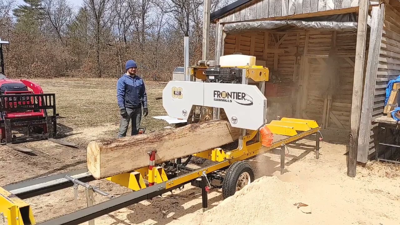 Milling With My Son on the Modified Frontier OS27 Sawmill
