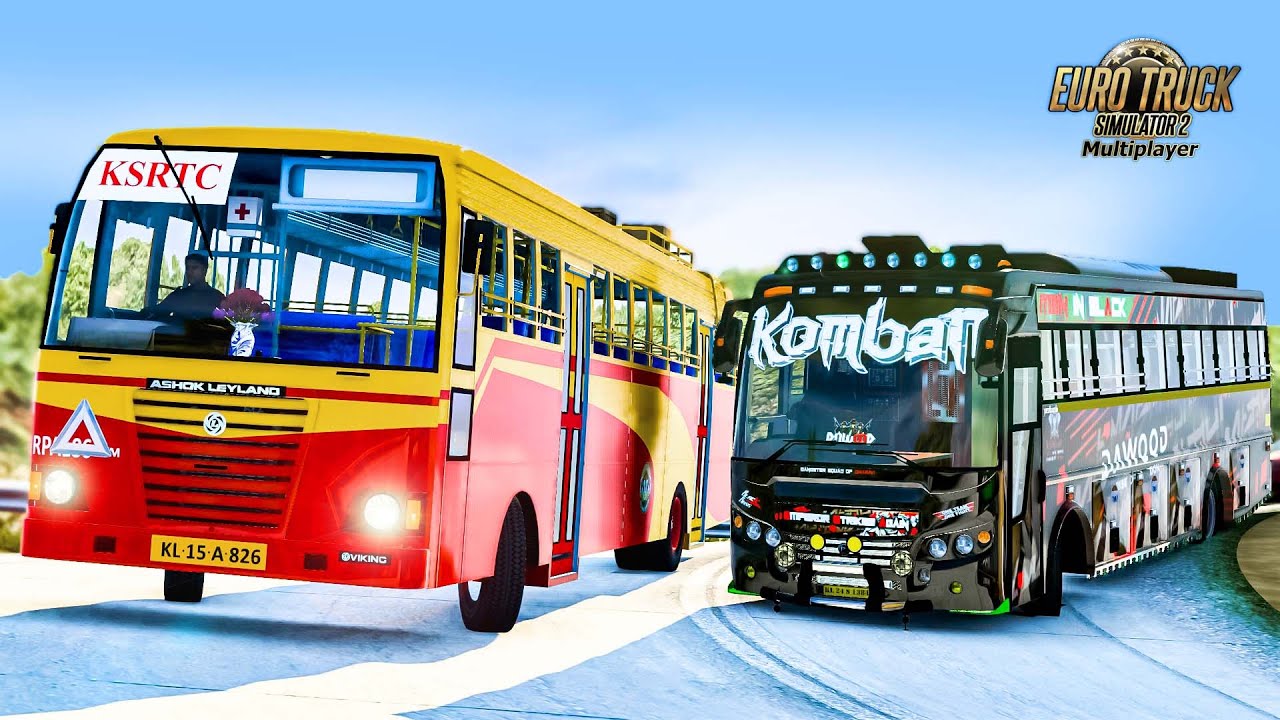 KSTRC vs KOMBAN DAVOOD BUS RACE ETS2 GAMEPLAY Indian Mods Tom Gaming  @RANDOM_GTV