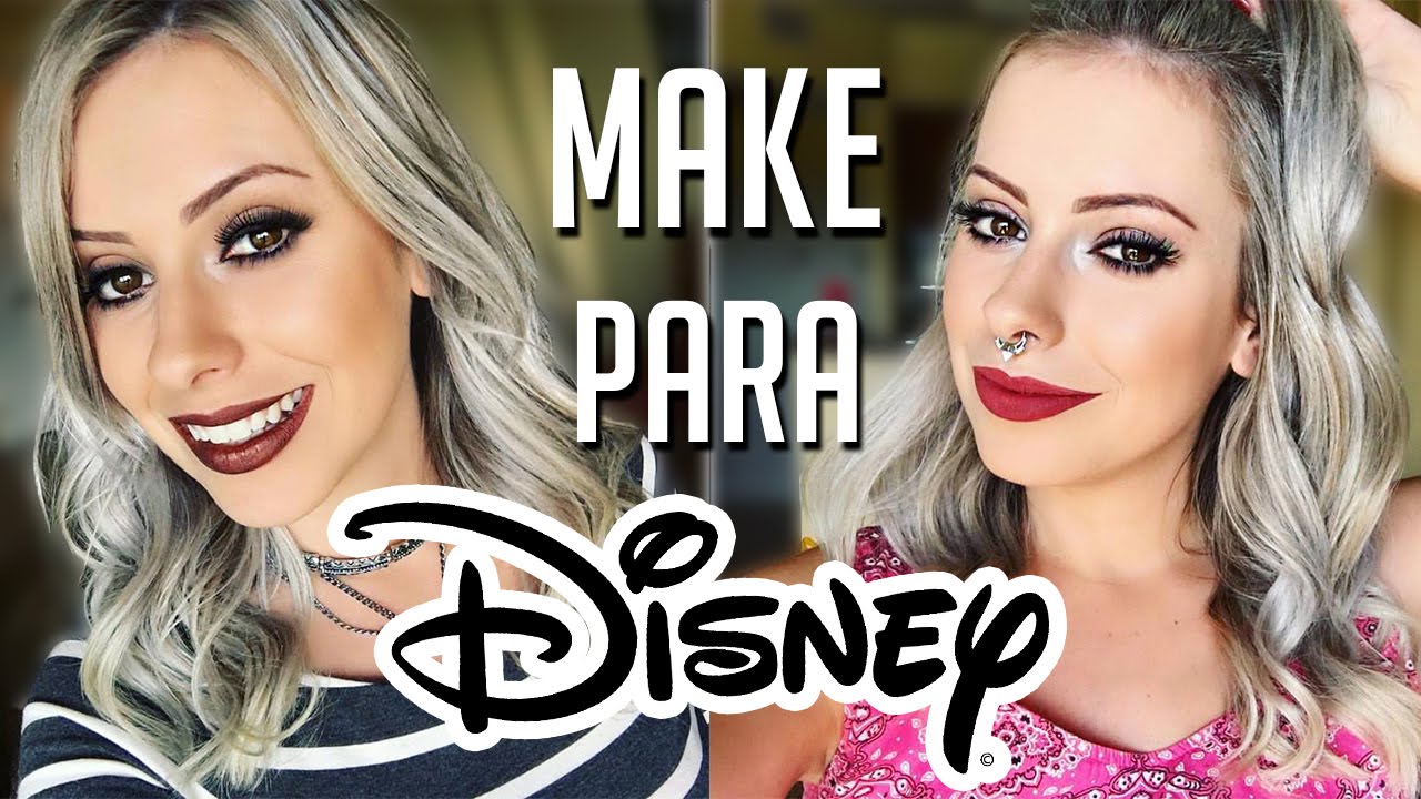 MAKE, CABELO E LOOK PARA DISNEY - Se Arrume Comigo | Amanda Domenico
