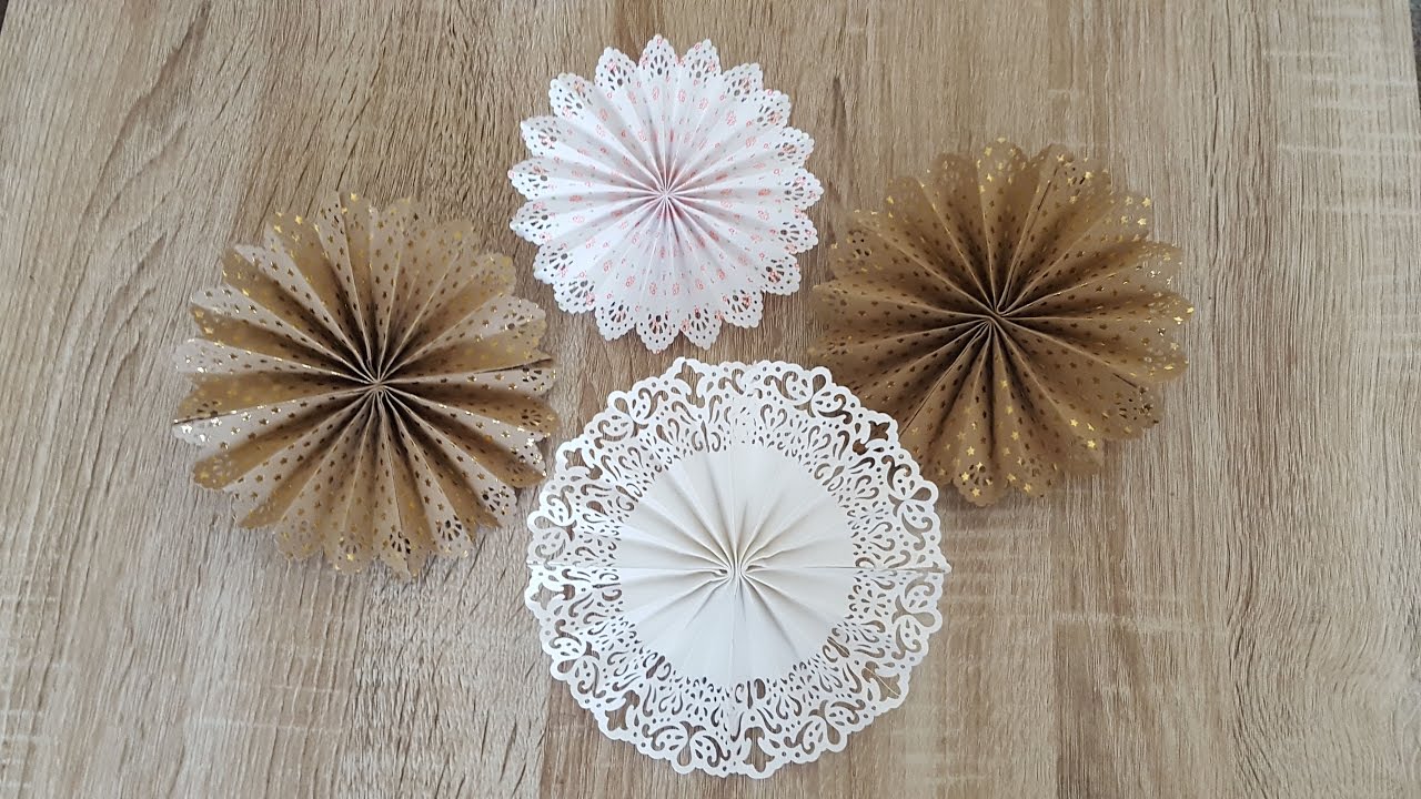 Papierrosette basteln mit Stanze