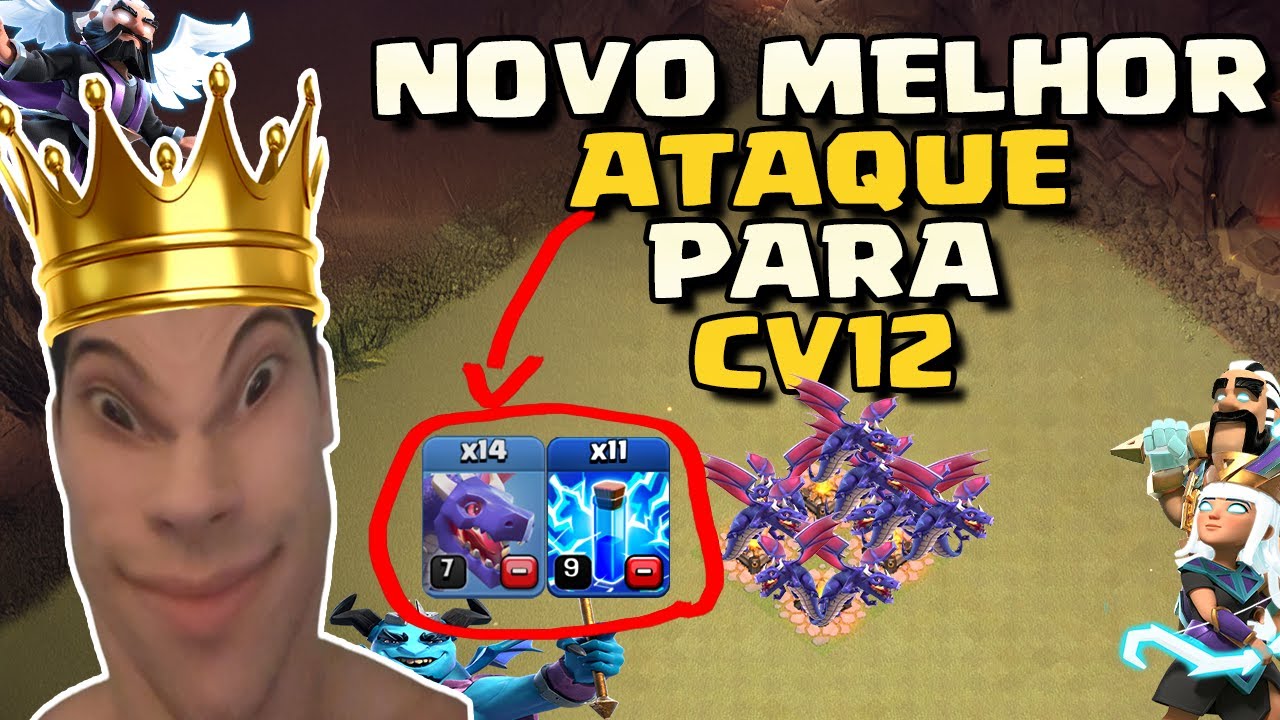 USANDO o NOVO MELHOR ATAQUE para CV12 no CLASH of CLANS!!!