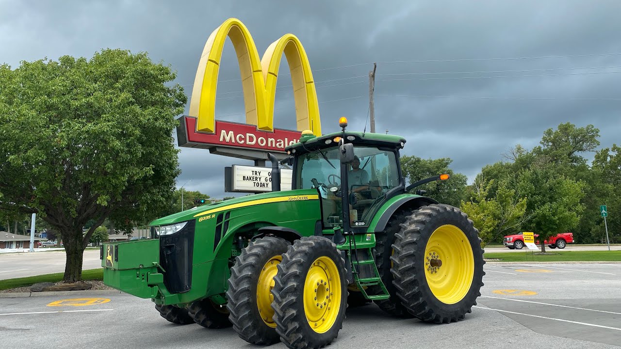 John Deere Tractor In The McDonald's Drive-Through