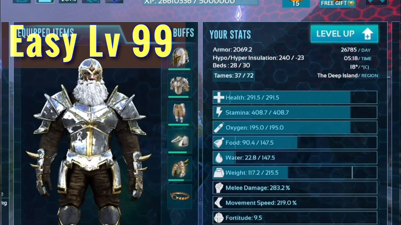 (Ark mobile) (Kurdish) S2E8 Level up to 99 😋