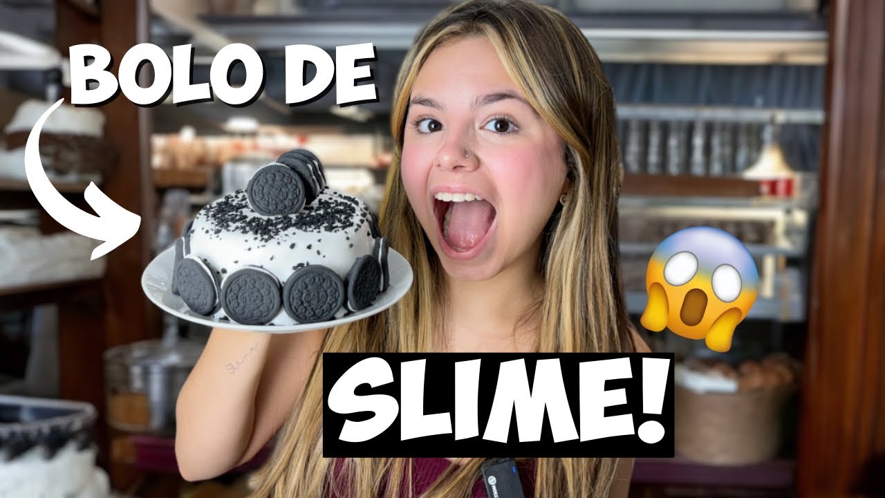 EU FIZ UM BOLO DE SLIME! | Doceria de slimes