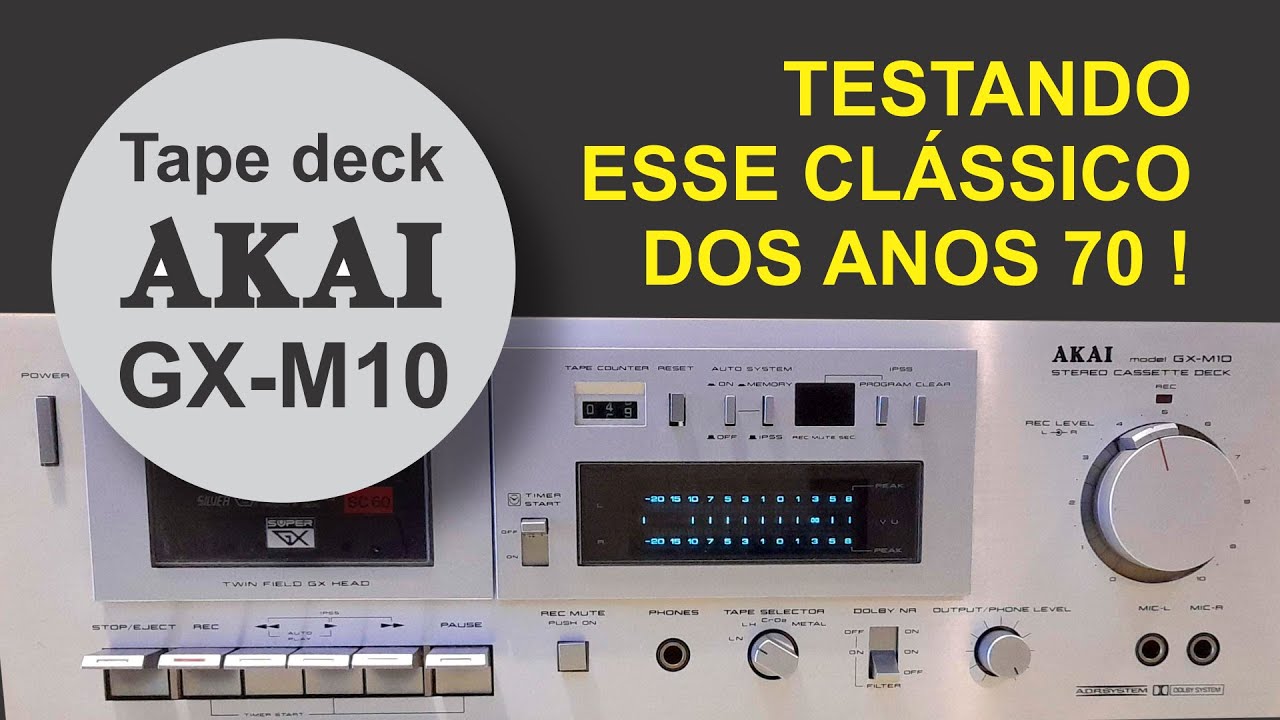 Tape deck Akai GX-M10 - Testando esse clássico dos anos 70! Wow & Flutter e resposta de freqüência
