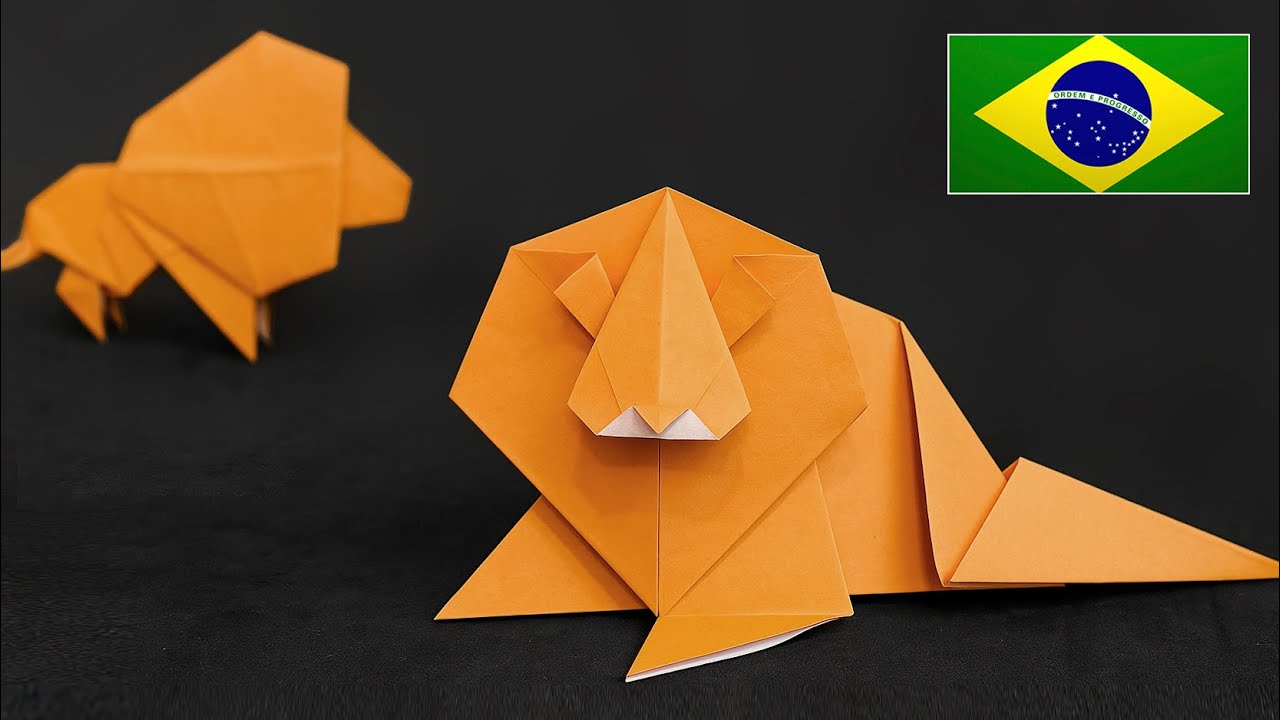 Como Fazer um Leão de Origami – Deitado | Passo a Passo Fácil