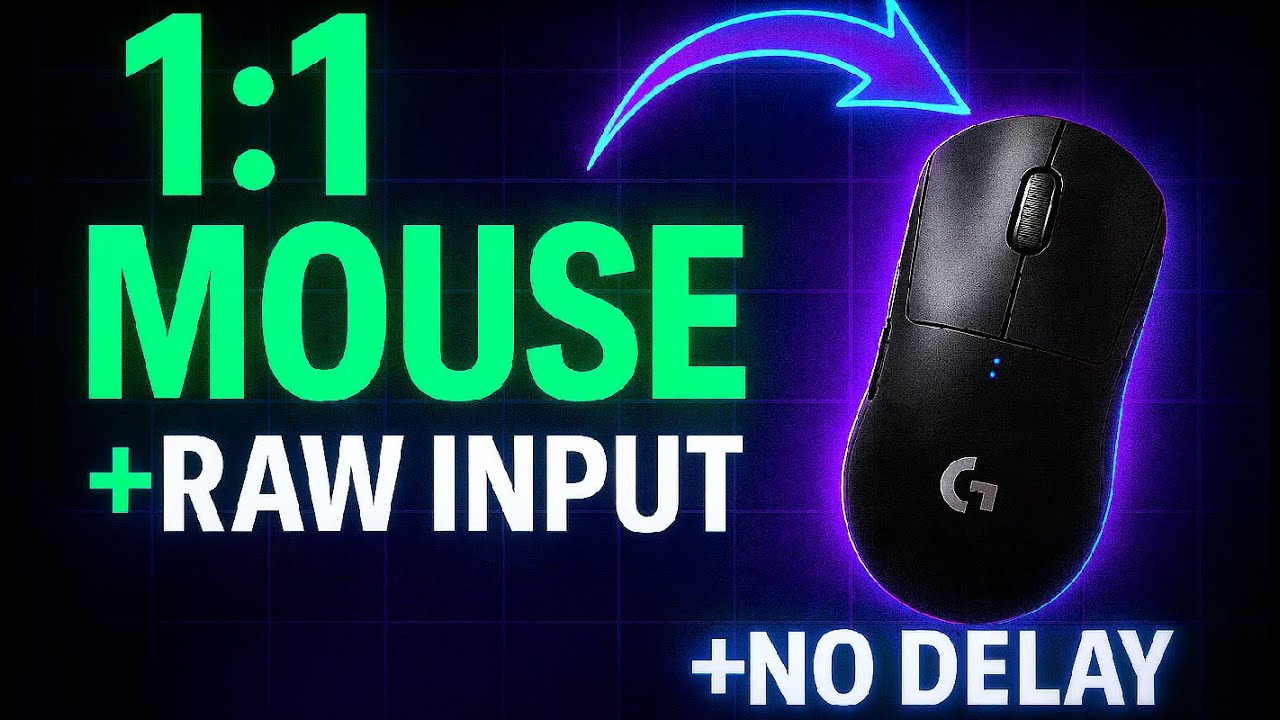 How to Get 1:1 MOUSE MOVEMENT 🖱️ (NO DELAY + RAW INPUT)
