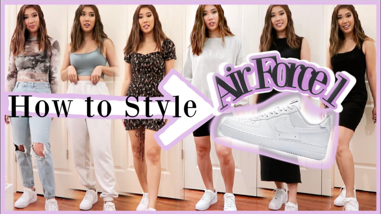 HOW TO STYLE NIKE AIR FORCE 1 (WOMEN) | 6 WAYS TO WEAR + MOD SHOTS DRESSY, CASUAL, COMFY CHIC