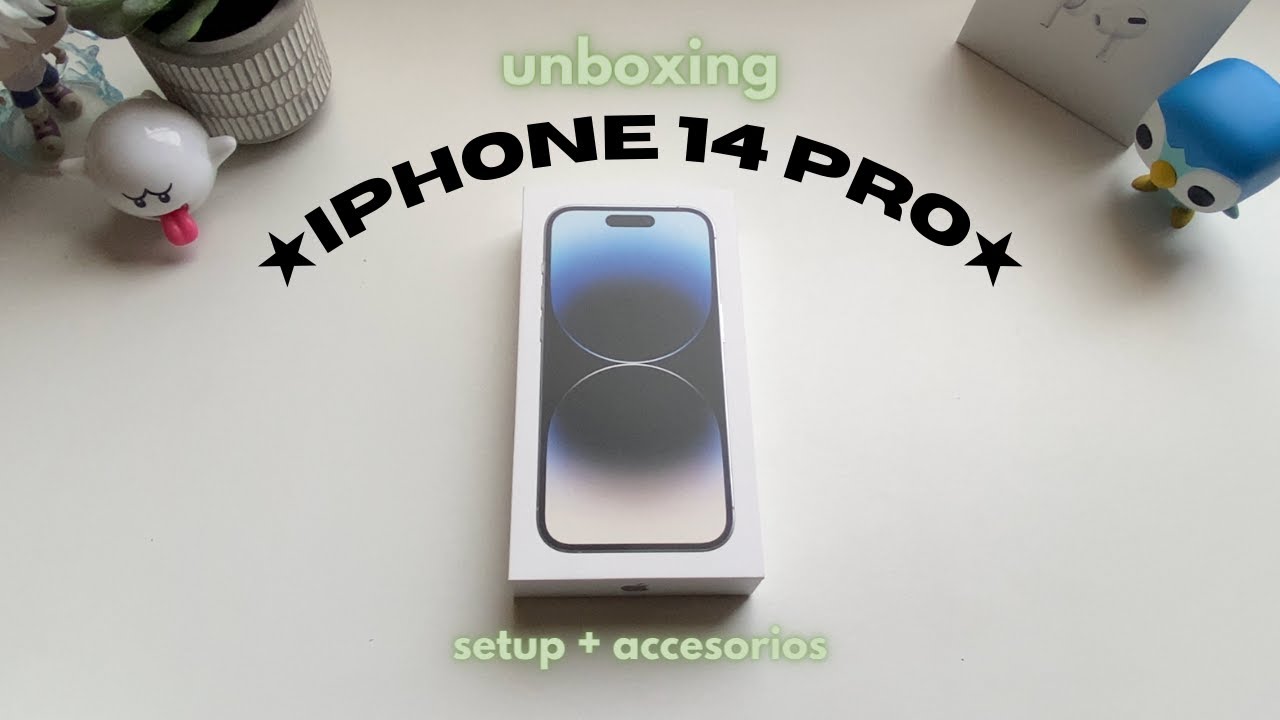 iPhone 14 pro (silver) unboxing esp ✩ setup + accesorios | aesthetic ˚✧ ﾟ.