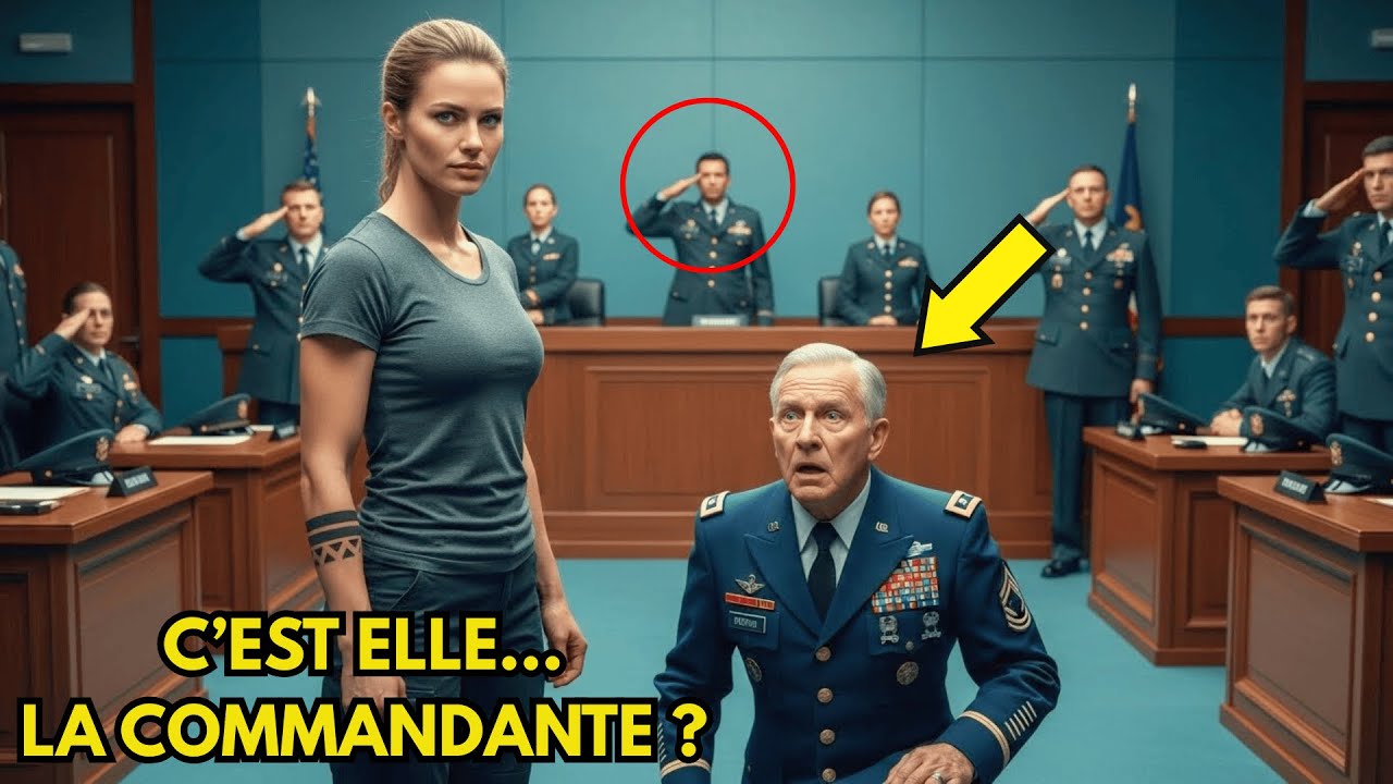 Un Marine US la poussa à la cantine – puis les quatre généraux entrèrent et la saluèrent !