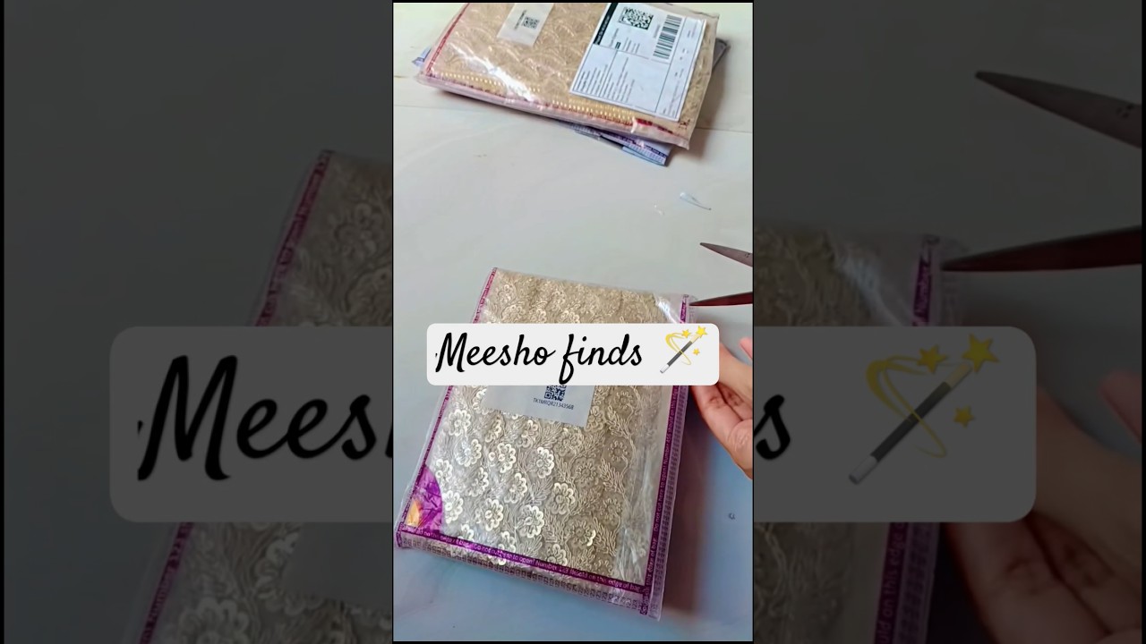 🎉#Meesho lace haul💕#Border laces🎗️ Unboxing#Dupatta✨#Saree✨#Ytshorts🪄Rate 10/10✅