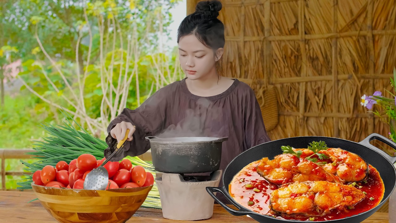 Harvesting Tomatoes, Making Fish in Tomato Sauce | Nguyen Lam Anh
