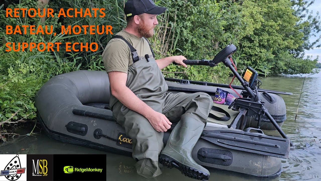 RETOUR SUR MON BATEAU GOLDBAITS, MOTEUR HASWING , SUPPORT ECHO FASTEN BORIKA