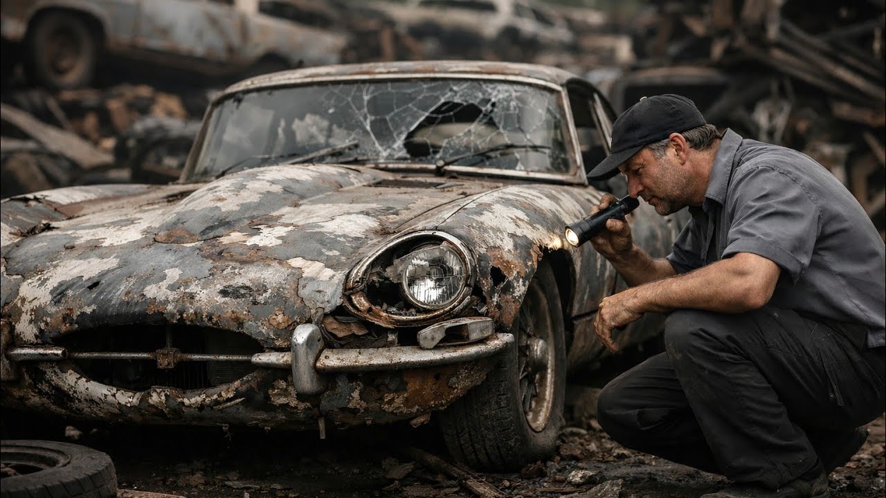 ASMR car Restoration | 1961 jaguar E type series 1 Full Restoration From Rust to new